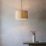 1 light Pendant in Woven Natural Seagrass (0711LON101691)