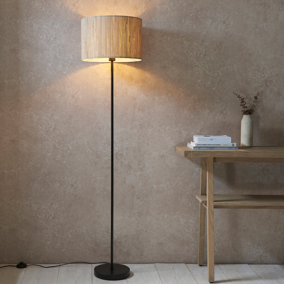 1 light Floor Lamp in Woven Natural Seagrass (0711LON101694)