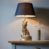 Fox Vintage Gold Table Lamp comes with Black tapered Shade (0711FOX106796)