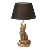 Fox Vintage Gold Table Lamp comes with Black tapered Shade (0711FOX106796)