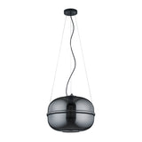 1 Light Pendant Black Matt and Chrome Plated Glass (1542LOR315190132)