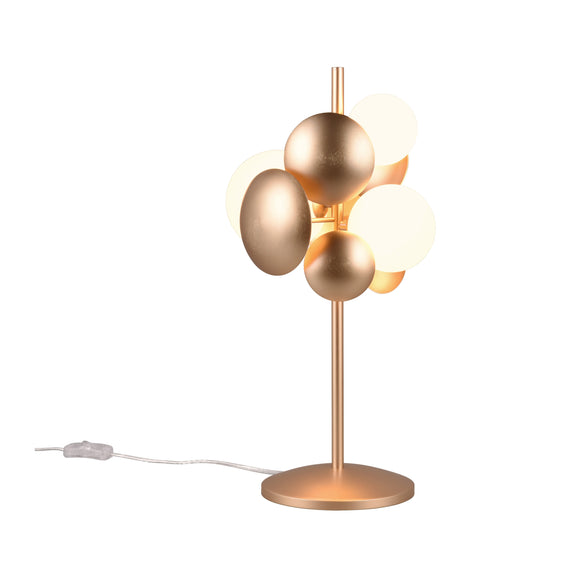 3 Light Table Lamp in White Glass and Gold (1542BUB517400379)