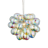 1 light Chrome Plated Pendant with Iridescent Glass Shades (0711INF80123)