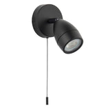 1 Light LED Bathroom Round Spotlight Matt Black IP44 (0711POR99770)