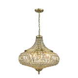 6 Light Pendant Antique Brass Crystal (0183ASM0675)