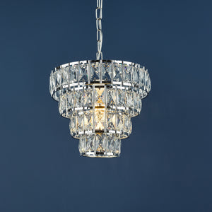 1 Light 4 Tier Chandelier Crystal & Polished Chrome (0183CER0150)