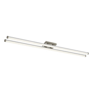 Twin LED Ceiling Flush 117cm Brushed Chrome (0183CUI4846)