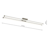 Twin LED Ceiling Flush 117cm Brushed Chrome (0183CUI4846)