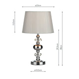 Touch Table Lamp Polished Chrome with Shade (0183EDI4150)