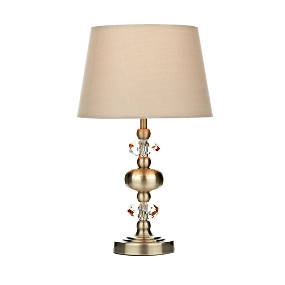 Touch Table Lamp Antique Brass complete with Shade (0183EDI4175)