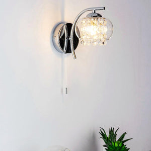 Wall Light Polished Chrome & Glass (0183ELM0750)