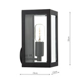 Outdoor Wall Light Black Glass IP44 (0183ERA0722)