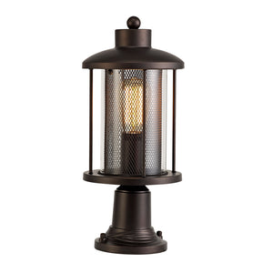 1 Light Pedestal Lamp, IP54 Antique Bronze/Clear Glass (1230EAR19C)