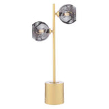 2 Light Table Lamp Matt Gold with Mix & Match Glass Options (0183SPI4235-F)