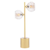 2 Light Table Lamp Matt Gold with Mix & Match Glass Options (0183SPI4235-F)