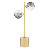 2 Light Table Lamp Matt Gold with Mix & Match Glass Options (0183SPI4235-F)