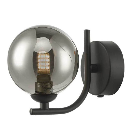 1 Light Wall Light Matt Black with Mix & Match Glass Options (0183CRA0722F)