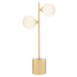 2 Light Table Lamp Matt Gold with Mix & Match Glass Options (0183SPI4235-F)