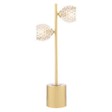 2 Light Table Lamp Matt Gold with Mix & Match Glass Options (0183SPI4235-F)