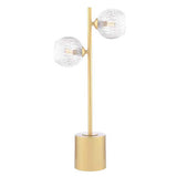 2 Light Table Lamp Matt Gold with Mix & Match Glass Options (0183SPI4235-F)