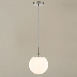 1 Light Single Pendant in Satin Nickel with Matt Opal Glass (0194GALPCH425371)