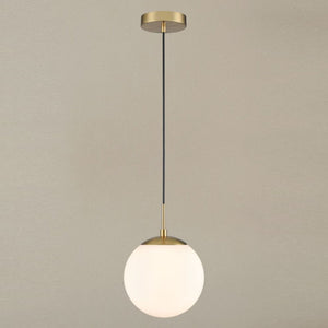 1 Light Single Pendant in Aged Brass with Matt Opal Glass (0194GALPCH426371)