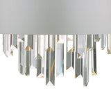 2 Light Wall Light Grey Shade & Crystal (0183HAL0939)