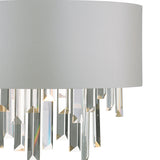 2 Light Wall Light Grey Shade & Crystal (0183HAL0939)