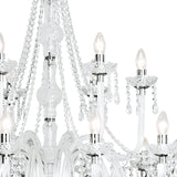 Very Large 18 light Chandelier Acrylic / Crystals 100cm wide (0183KAT1850)