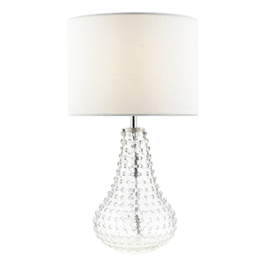 1 Light Table Lamp Clear Hobnail Glass with Shade (0183KRI4208)