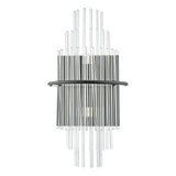 2 Light Wall Light Satin Black and Glass (0183LUK0922)