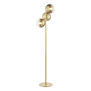 3 Light Floor Lamp Satin Gold and Gold Ombre Glass (0183LYC4935)