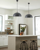 1 Light Small Pendant 38cm, Adjustable E27, Graphite/Satin Nickel (1230MAH83B)