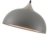 1 Light Small Pendant 38cm, Adjustable E27, Sand Grey/Satin Nickel (1230MAH83A)