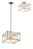 4 Light Fixed Pendant / Semi Ceiling in Pewter (1230MAK87A)