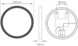 Tunable LED Bathroom Mirror 600 mm IP44 Dimmable Demister (1356SUDSY9009)