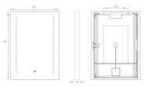 Tunable LED Bathroom Mirror 500 x 700 mm IP44 Dimmable Demister (1356HERSY9027)