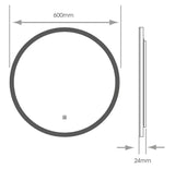 LED Bathroom Mirror 600 mm IP44 Demister (1356OSLSY9060)