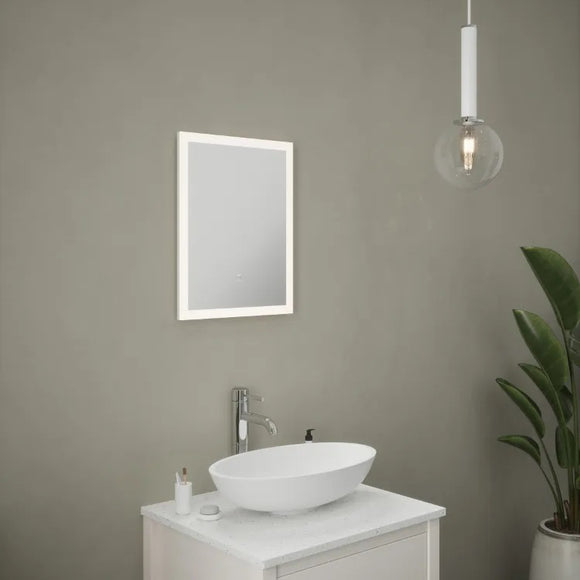 LED Bathroom Mirror 390 x 500 mm IP44 Diffused Border (1356FLOSY9061)