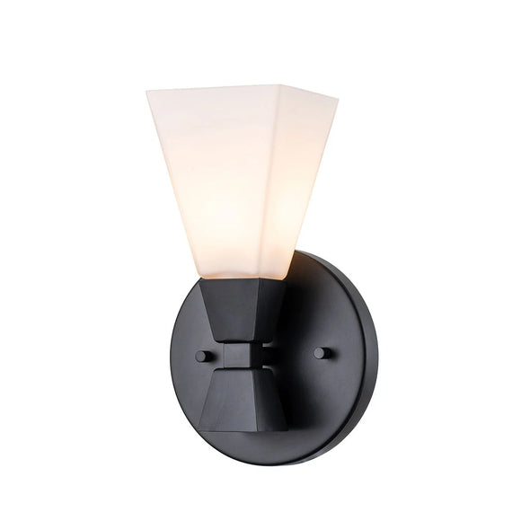 1 Light Bathroom IP44 Wall Light in Matte Black (0178BOW1MB)