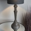 1 Light Table Lamp Grey Distressed Wood with Shade (0711MOH90568/48)