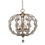 3 Light Chandelier- Burnished Silver (0178LEI3)