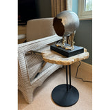 Goose Duck Egg Table / Desk Lamp - Silver & Gold - Aluminium H34cm (15222008)