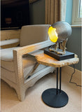 Goose Duck Egg Table / Desk Lamp - Silver & Gold - Aluminium H34cm (15222008)