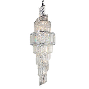 19 Light Chandelier 1600mm Crystal Polished Chrome (01529ISL19CH)