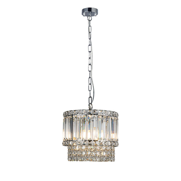 3 Light Chandelier 300mm Crystal Polished Chrome (01529ISL03CH)