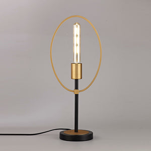 1 Light Table Lamp, Sand Gold/Matt Black Finish (1230HUL182D)