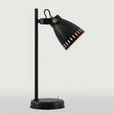 Adjustable Table Lamp, 1 x E27, Matt Black/Antique Brass/Khaki (1230REE171B)