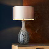 Large white and grey glass base Table Lamp (Base Only) (071191200)