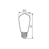 LED ST64 Filament Antique • Non-Dimmable • 7W • 2500K • ES-E27